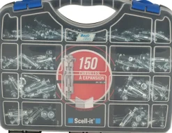 Coffret de 150 chevilles à expansion + vis pré-montées Scell-It, pour plaques de plâtre