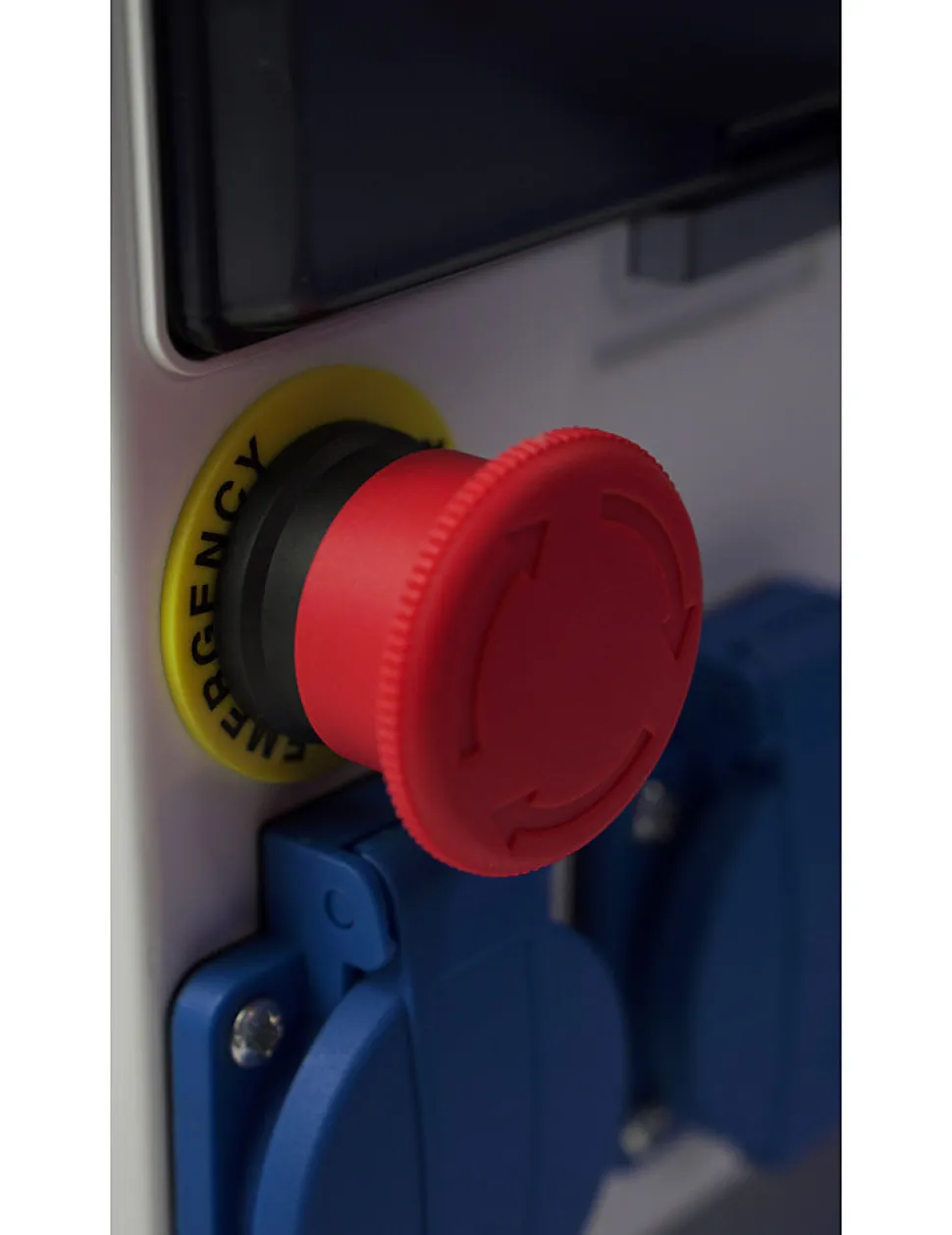 Coffret de chantier monophasé avec arrêt d'urgence