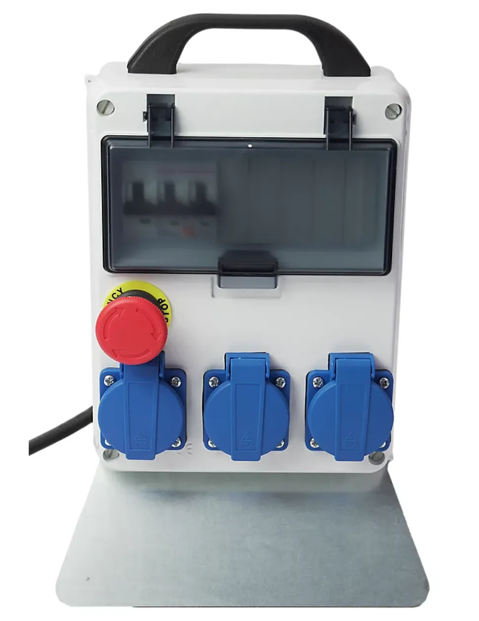 Coffret de chantier monophasé avec arrêt d'urgence