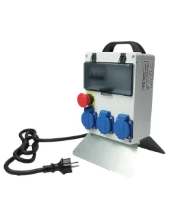 Coffret de chantier monophasé avec arrêt d'urgence