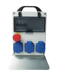 Coffret de chantier monophasé avec arrêt d'urgence
