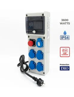 Coffret De Distribution Sur Prises 230v Avec Sortie Usb