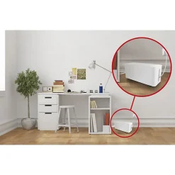Coffret de rangement câbles et multiprises taille moyenne blanc