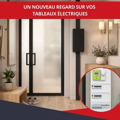 Coffret d'habillage ATOLE 13 modules en acier noir pour tableaux éléctriques - H 670 x L 340 x P 140 mm - Réf. RCH200NR