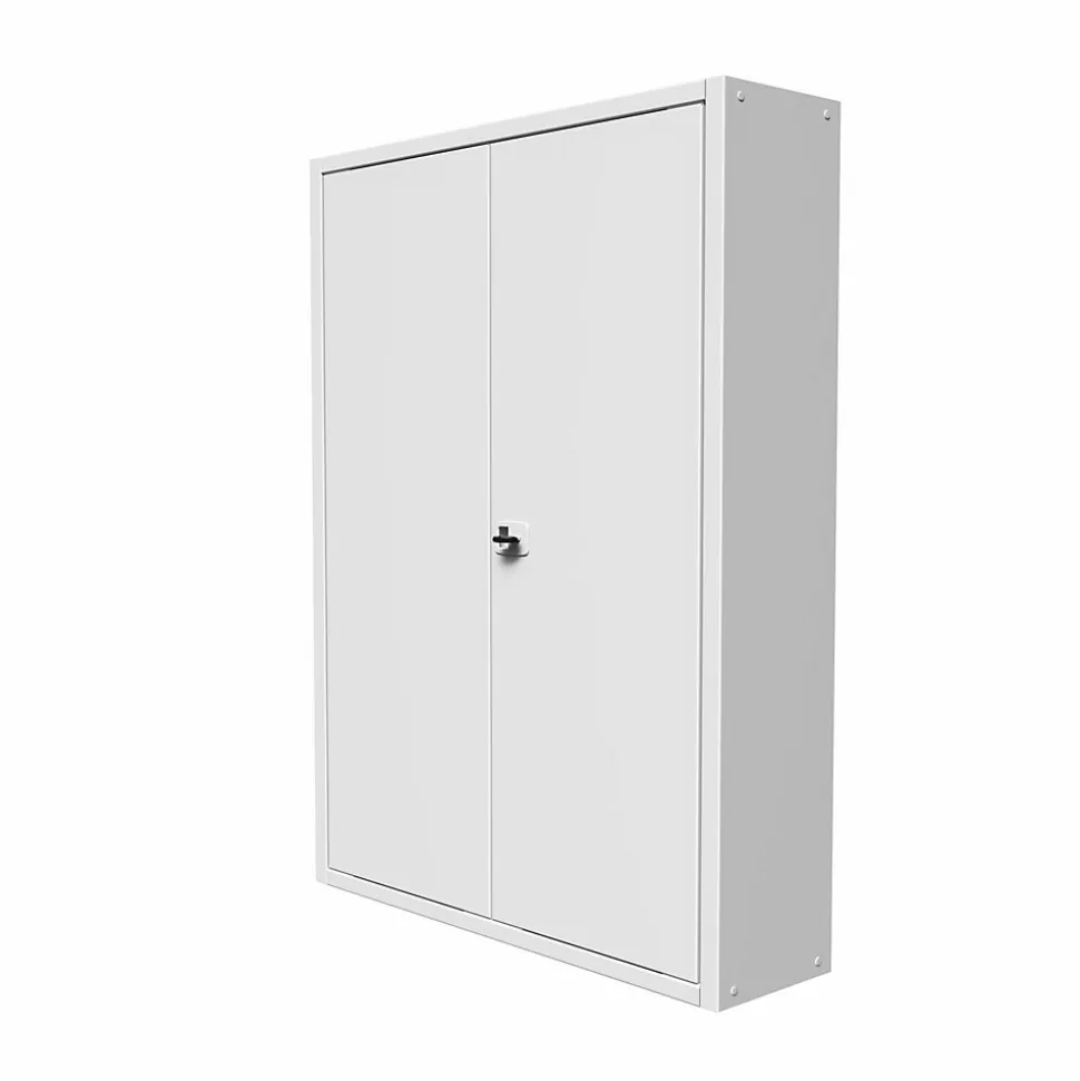 Coffret d'habillage ATOLE en acier avec clé pour tableaux électriques double - H 54 x L 58,5 x P 16 cm - Réf. RCH2T616GSS