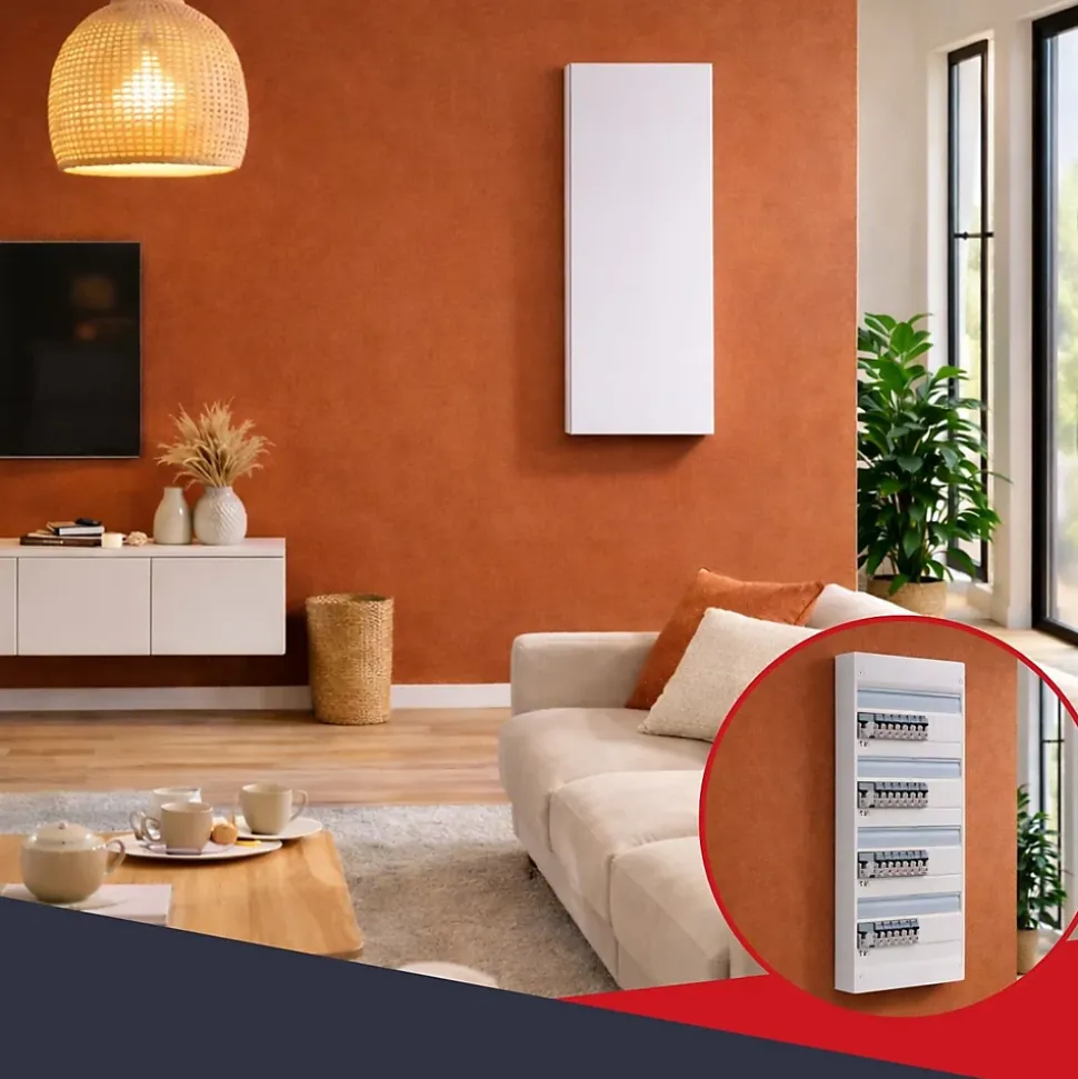 Coffret d'habillage ATOLE 18 modules en acier blanc pour tableaux éléctriques - H 1170 x L 450 x P 140 mm - Réf. RCHM186