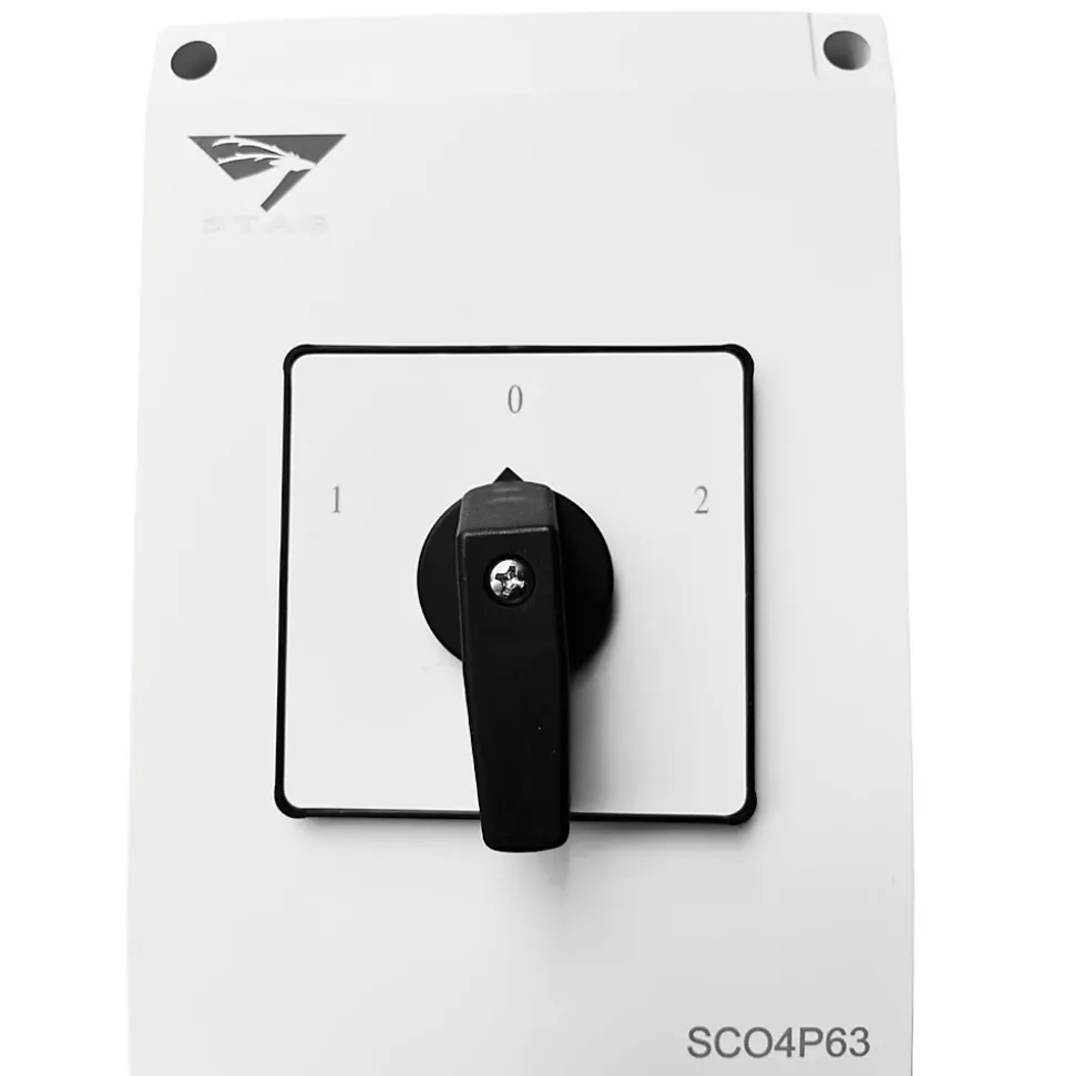 Coffret Inverseur De Source Manuel 63a Monophasé Ou Triphasé Pour Groupe électrogène - Avec Position 0