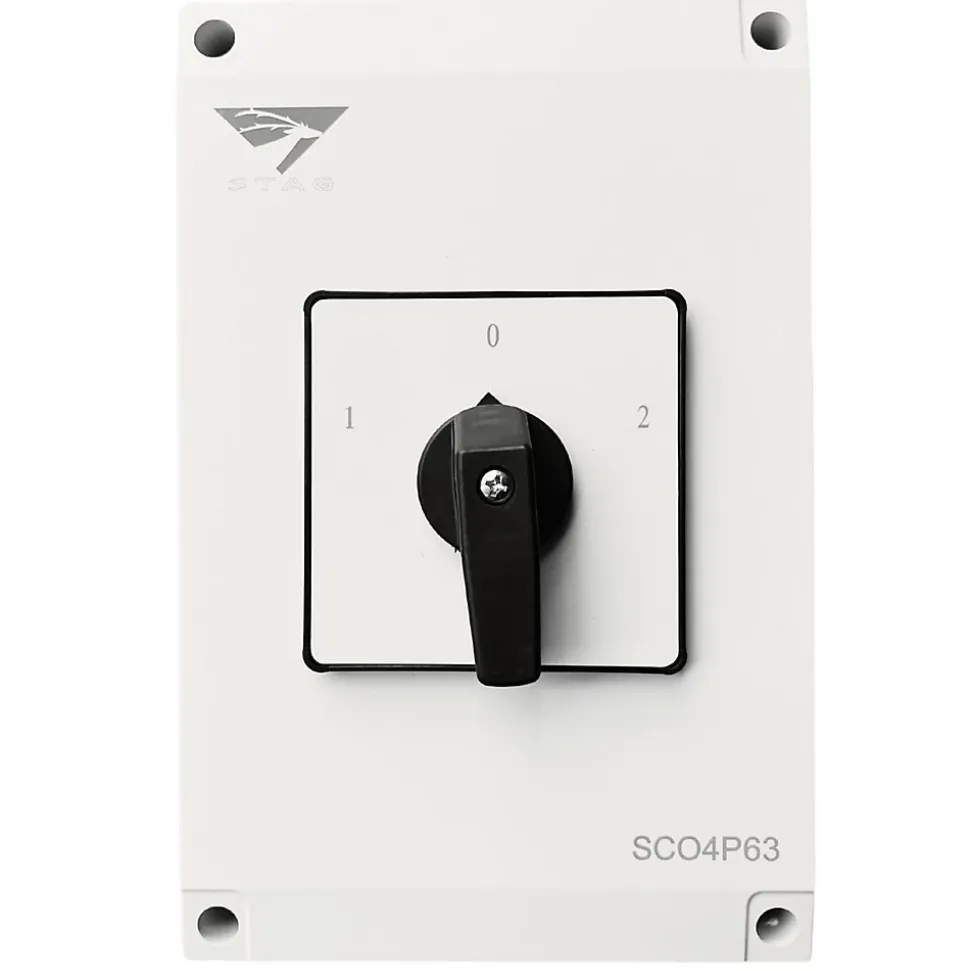 Coffret Inverseur De Source Manuel 63a Monophasé Ou Triphasé Pour Groupe électrogène - Avec Position 0