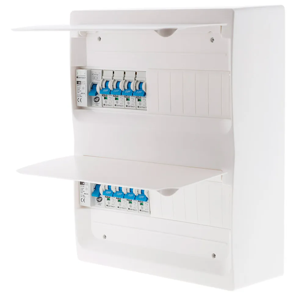 Coffret électrique 26 modules T1/T2 8 disj Zenitech