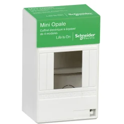 Coffret électrique à équiper mini opale 4 modules Schneider