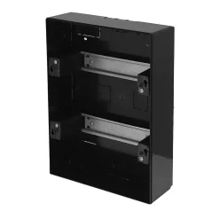 Coffret électrique en saillie 16 modules Tableau électrique nu noir fumé, 215 x 290,5 x 110 mm, HOROZ