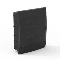 Coffret électrique encastré 24 modules Tableau électrique nu noir fumé, 286 x 340,5 x 112,5 mm, HOROZ