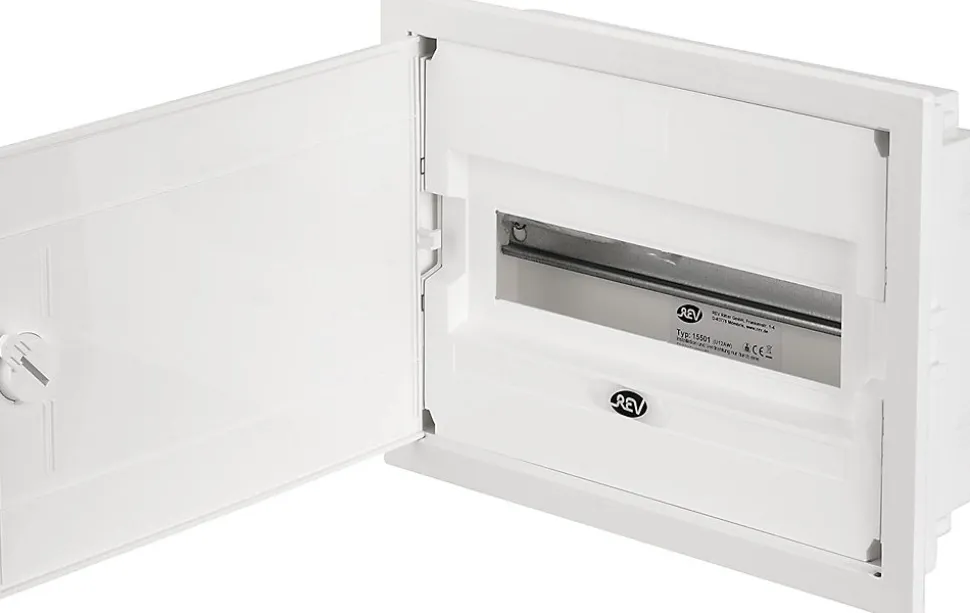 Coffret électrique encastré 12 modules 1 rangée blanc
