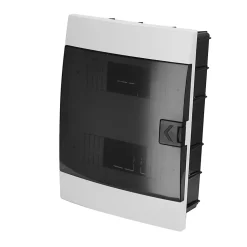 Coffret électrique encastré 16 modules Tableau électrique nu blanc fumé, 215 x 290,5 x 110 mm, HOROZ