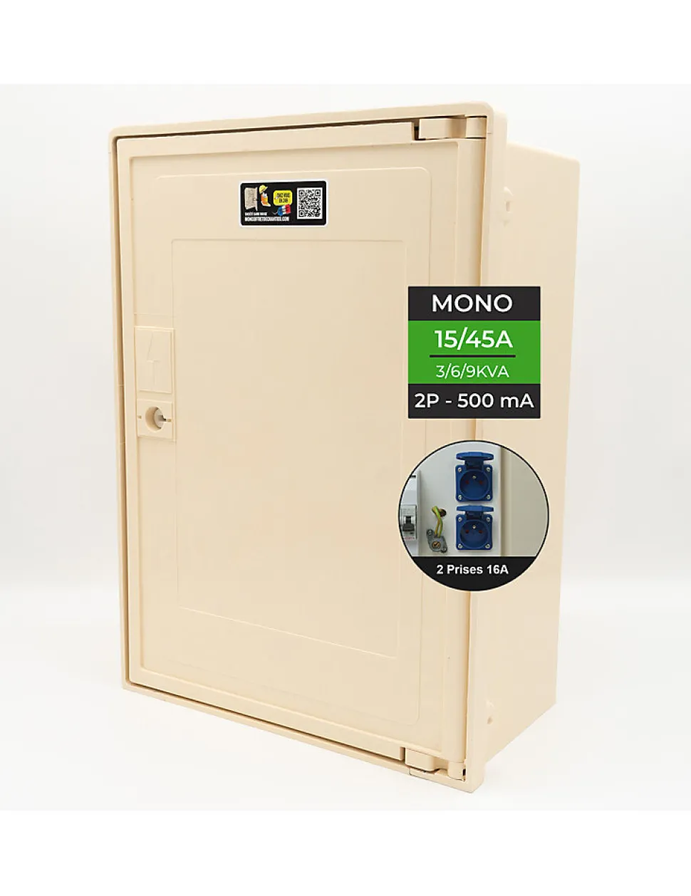 Coffret Mono 3/6/9 Kw +2 Prises