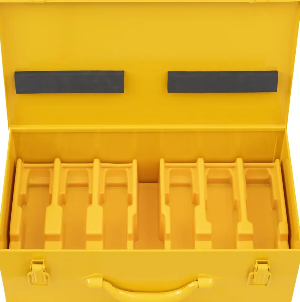 Coffret métallique de rangement pour 6 mâchoires à sertir REMS 570295 R - boîtier acier avec compartiment coupe-tube