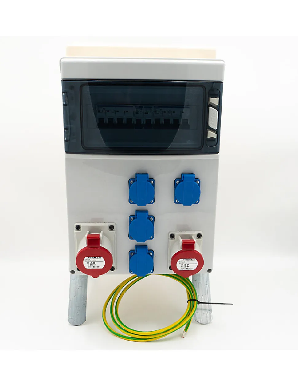 Coffret Triphasé 6 Prises Avec Interrupteur Différentiel