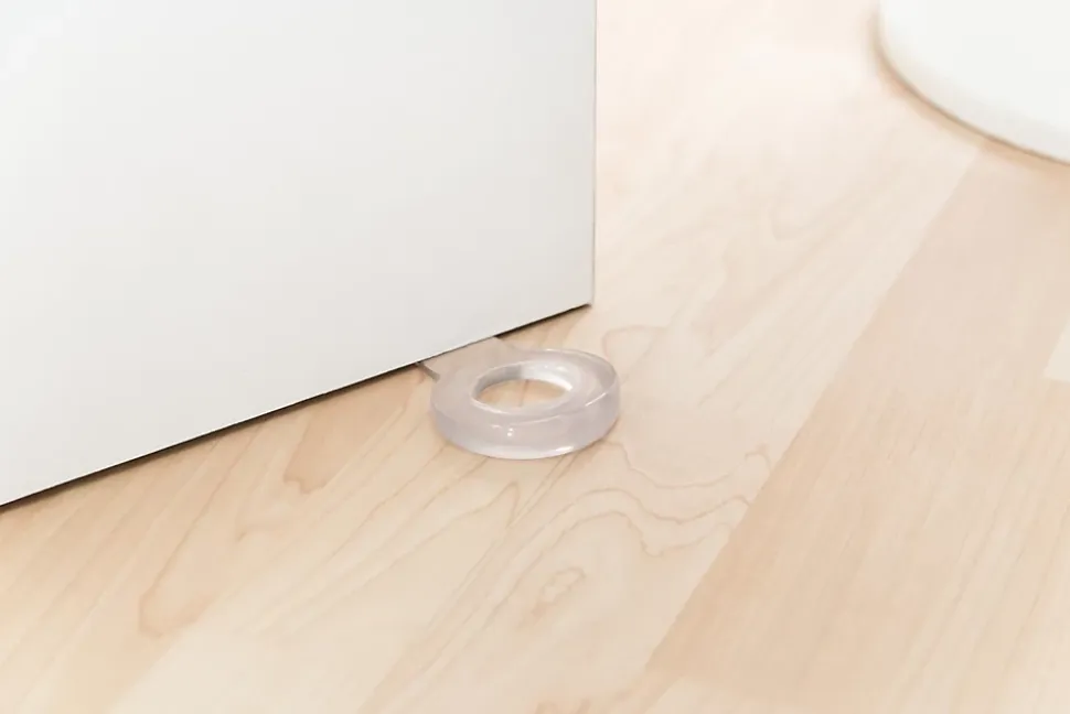 Coin de porte lock Rei transparent ⌀8,2x H.1,5 cm