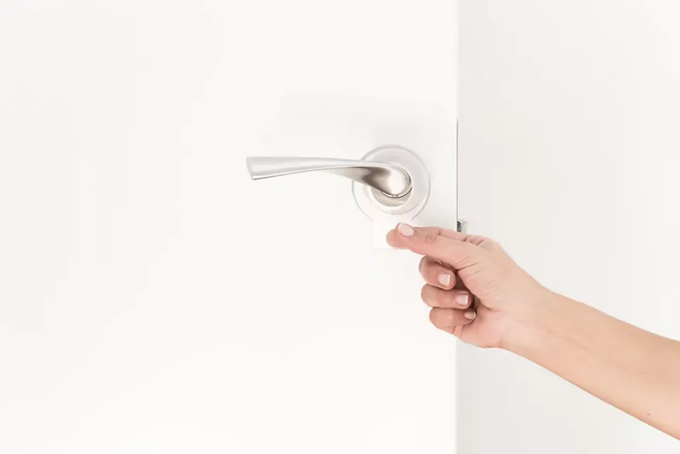 Coin de porte lock Rei transparent ⌀8,2x H.1,5 cm