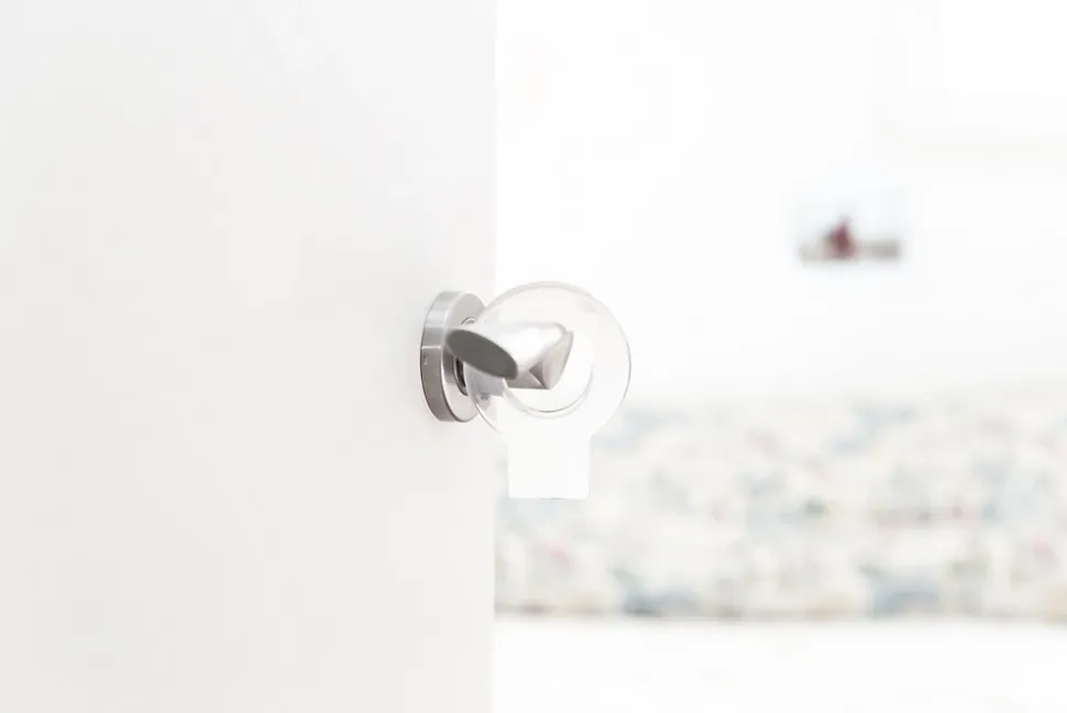 Coin de porte lock Rei transparent ⌀8,2x H.1,5 cm
