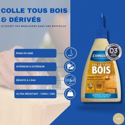 Colle à bois Cyanolit 125g collage renforcé