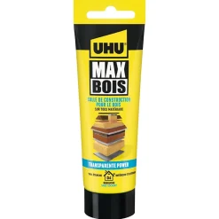 Colle à bois UHU transparente , tube 85g