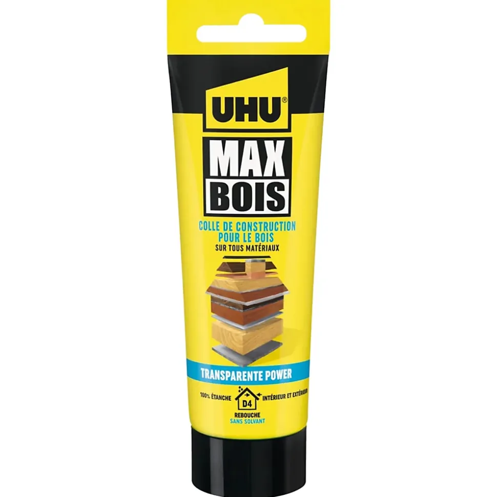 Colle à bois UHU transparente , tube 85g