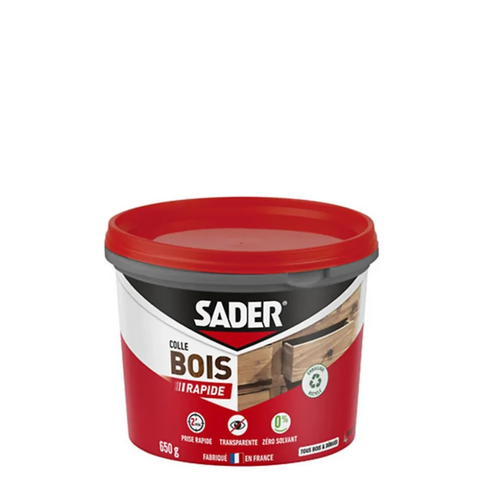Colle Bois Sader Prise Rapide Transparente 650 g