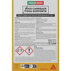 Colle carrelage grise hautes performances 5 kg Parexlanko