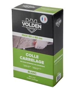 Colle carrelage sol int/ext et mur intérieur blanc Volden C2E 5kg