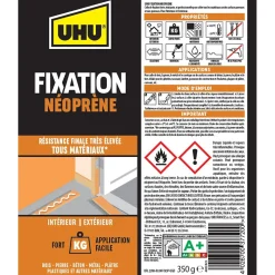 Colle de fixation néoprène UHU beige cartouche 350g