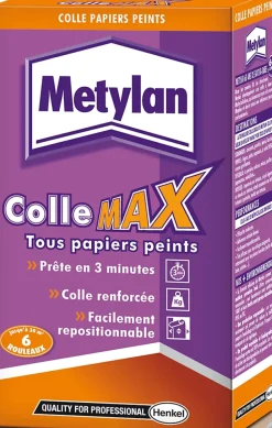 Colle en poudre - adaptée pour tout papiers peints - surface de couverture 35 m² - Metylan 1692620
