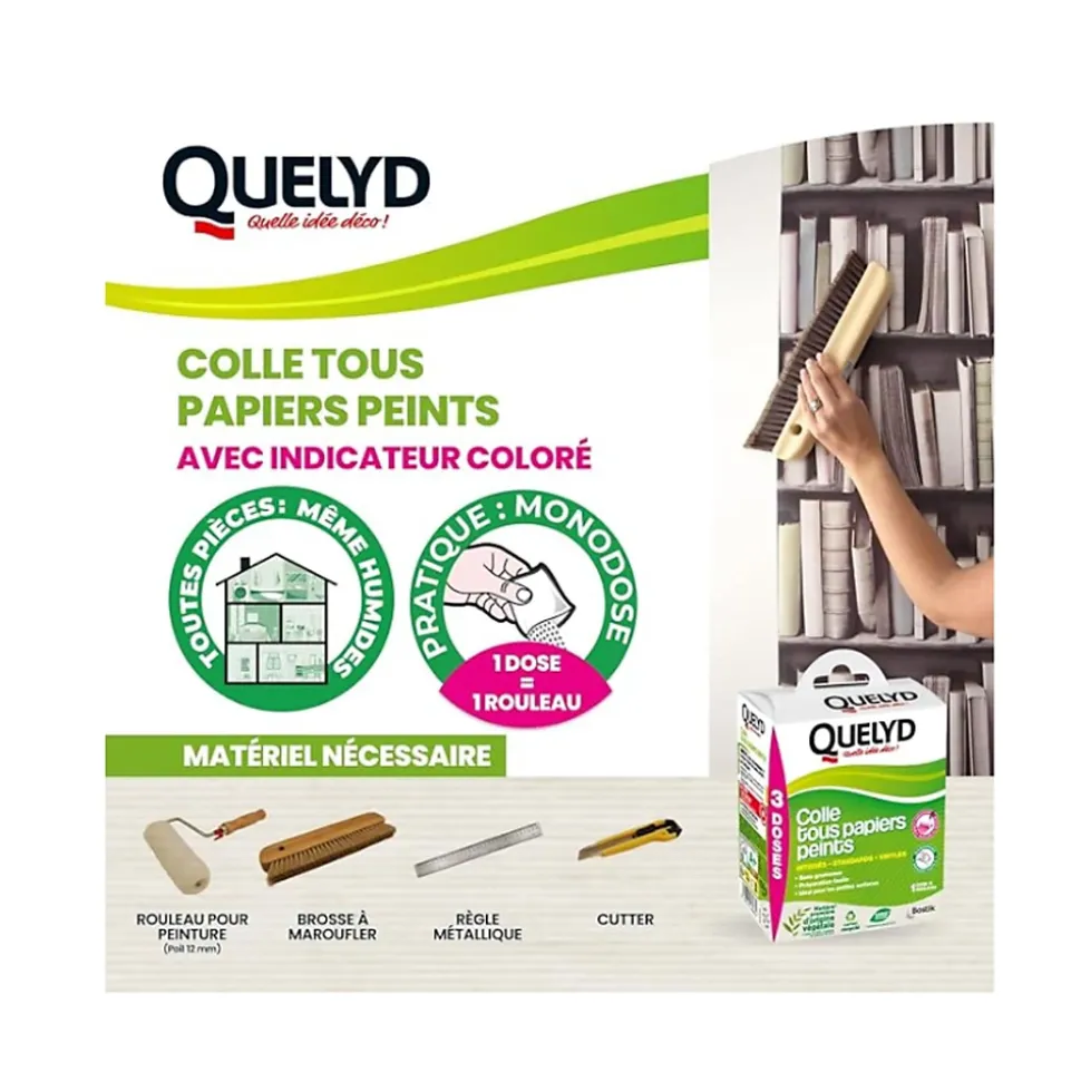 Colle en poudre pour tous papiers peints Quelyd 150g