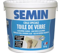 Colle en Pâte pour Toiles de Verre Semin, Prête à l'Emploi, Seau de 10 kg