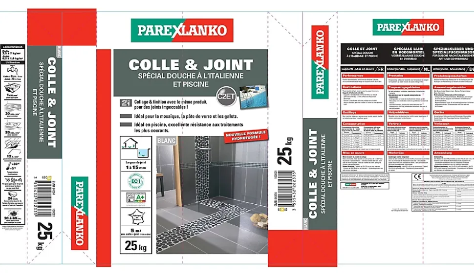Colle et joint spéciale douche italienne Parexlanko 25 kg