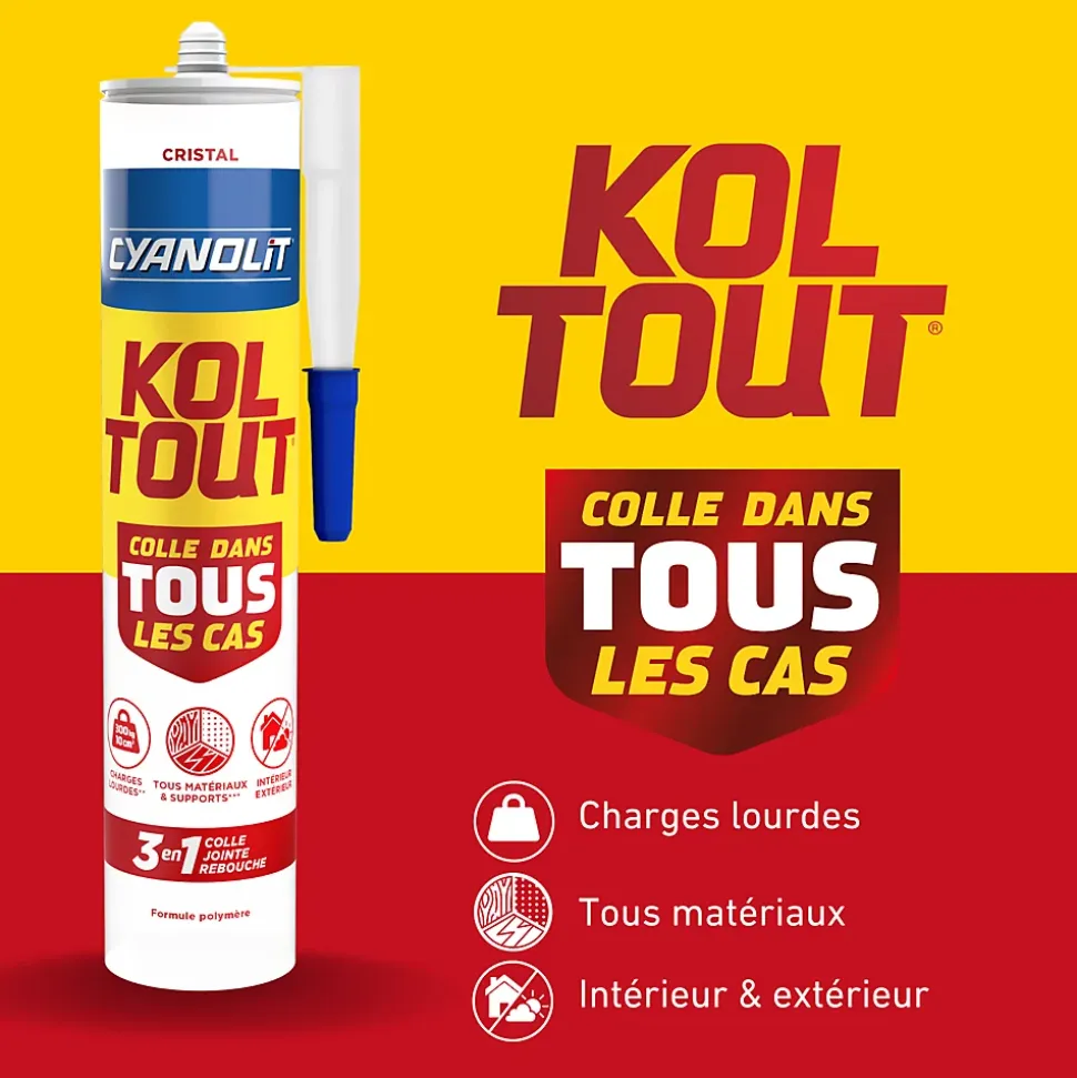 Colle Koltout Transparente cartouche 290 ml Cyanolit