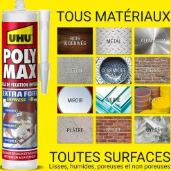 Colle mastic extra forte express UHU invisible 300g