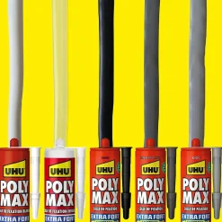 Colle mastic extra forte UHU Poly max noir 425g