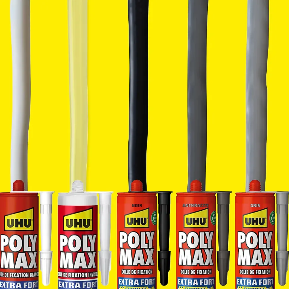 Colle mastic extra forte UHU Poly max noir 425g