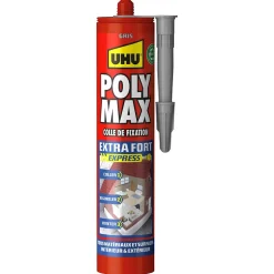 Colle mastic extra forte UHU Poly max gris 425g
