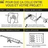 Colle mastic prise immédiate express UHU invisible cartouche 300g