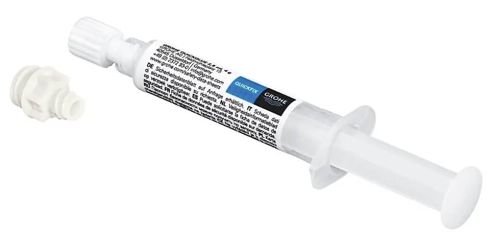 Colle multi-supports en seringue 25 ml pour accessoires muraux de salle de bains et WC, Grohe Quickglue