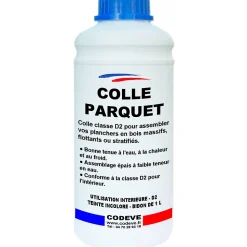 Colle Parquet - 1 L - Codeve Bois - Pour L'assemblage De Votre Parquet, Plancher, Escalier Ou Autre Sol En Bois.