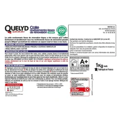 Colle pour revêtements lisses de rénovations légers (jusqu'à 200g/m²) Quelyd pâte 1kg
