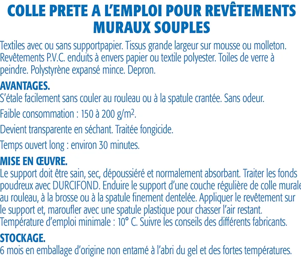 Colle pour Toiles de Verre et Revêtements Muraux Légers Semin Sem Murale, Prêt à l'Emploi, Seau 5 kg