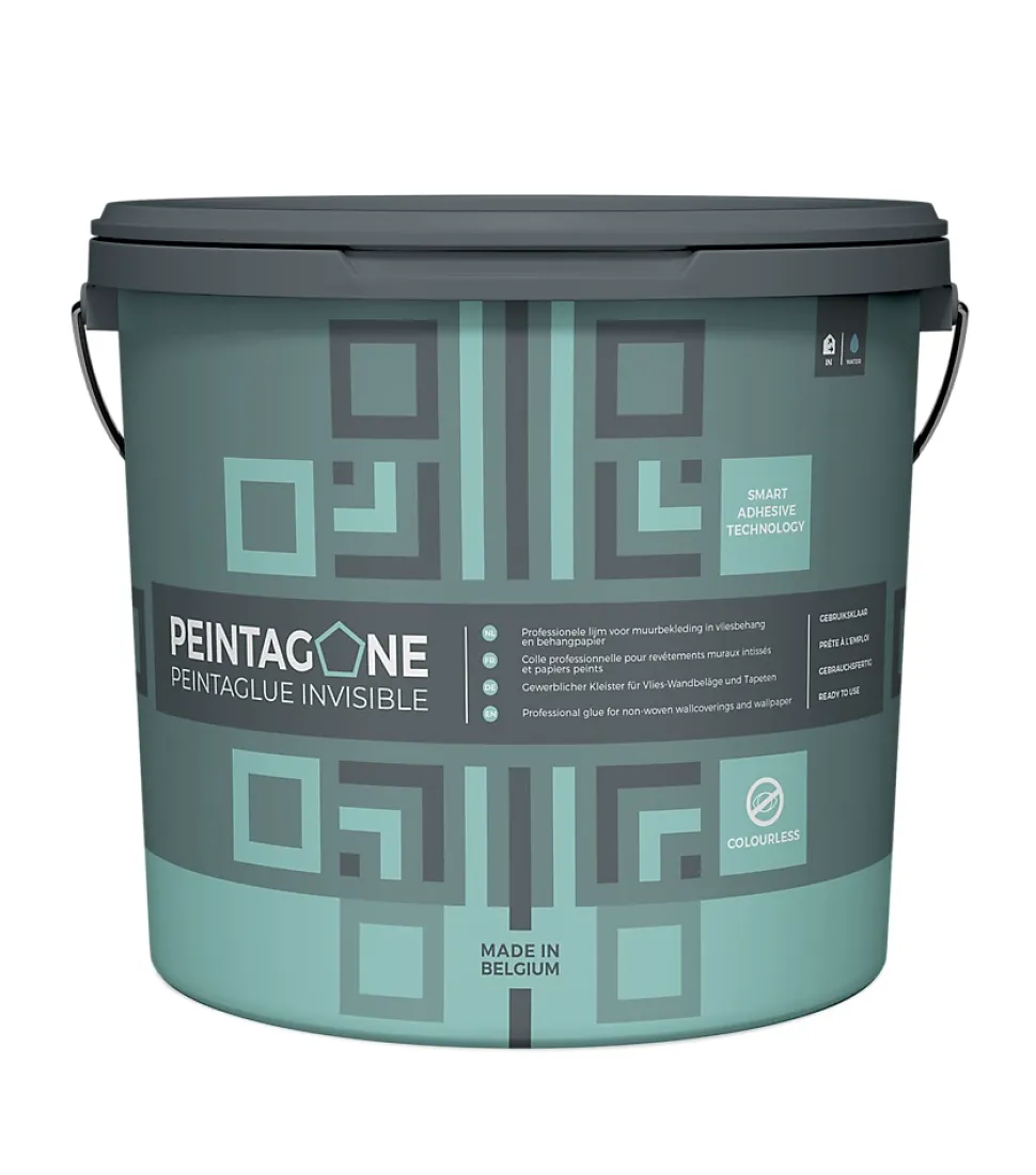 Colle professionnelle pour revêtements muraux imprimés intérieurs - PeintaGlue Invisible, 4,5 kg