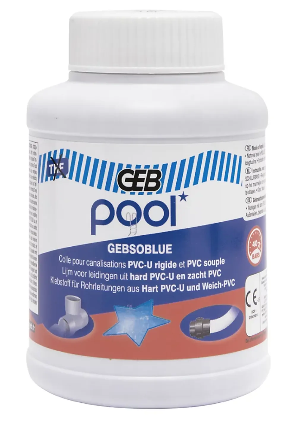 Colle PVC spéciale piscine POOL GEB 250ml