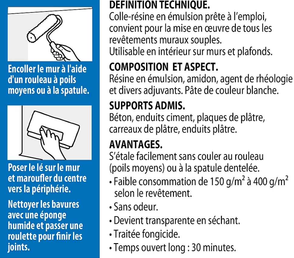 Colle Revêtements de Rénovation Lisse en Pâte Semin, Prête à l'Emploi, Intérieur, Seau de 5 kg (Lot de 3)