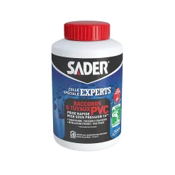 Colle Sader pour Raccords et Tuyaux en PVC 250 ml avec pinceau applicateur