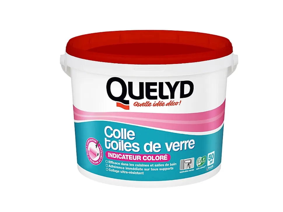 Colle toile de verre Quelyd pâte avec indicateur coloré 10kg